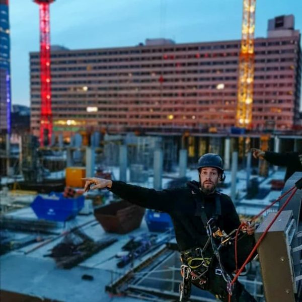 Cordiste au travail